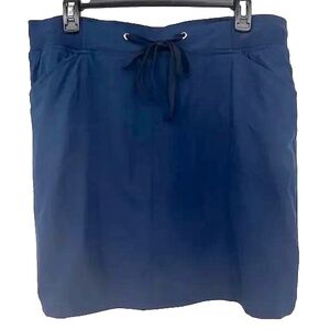 Khakis & Co. Skort Women's 12 Navy Blue Pockets Drawstring Waist Pickleball Golf